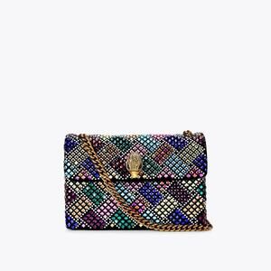 NWT Kurt Geiger London Medium Kensington Rainbow Crystal Crossbody Shoulder Bag